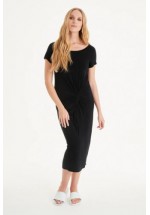 A Postcard From Brighton MeeMee Knot Front Dress (Black) 
